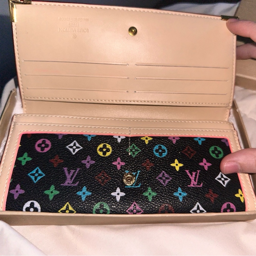 Rare Louis Vuitton Multicolored Monogram Clutch / Wallet